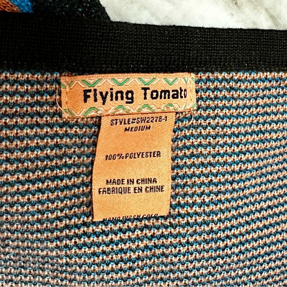 Flying Tomato Women’s Sz M Southwestern Cowgirl Sweater Dress Art To Wear Aztec - Picture 10 of 12